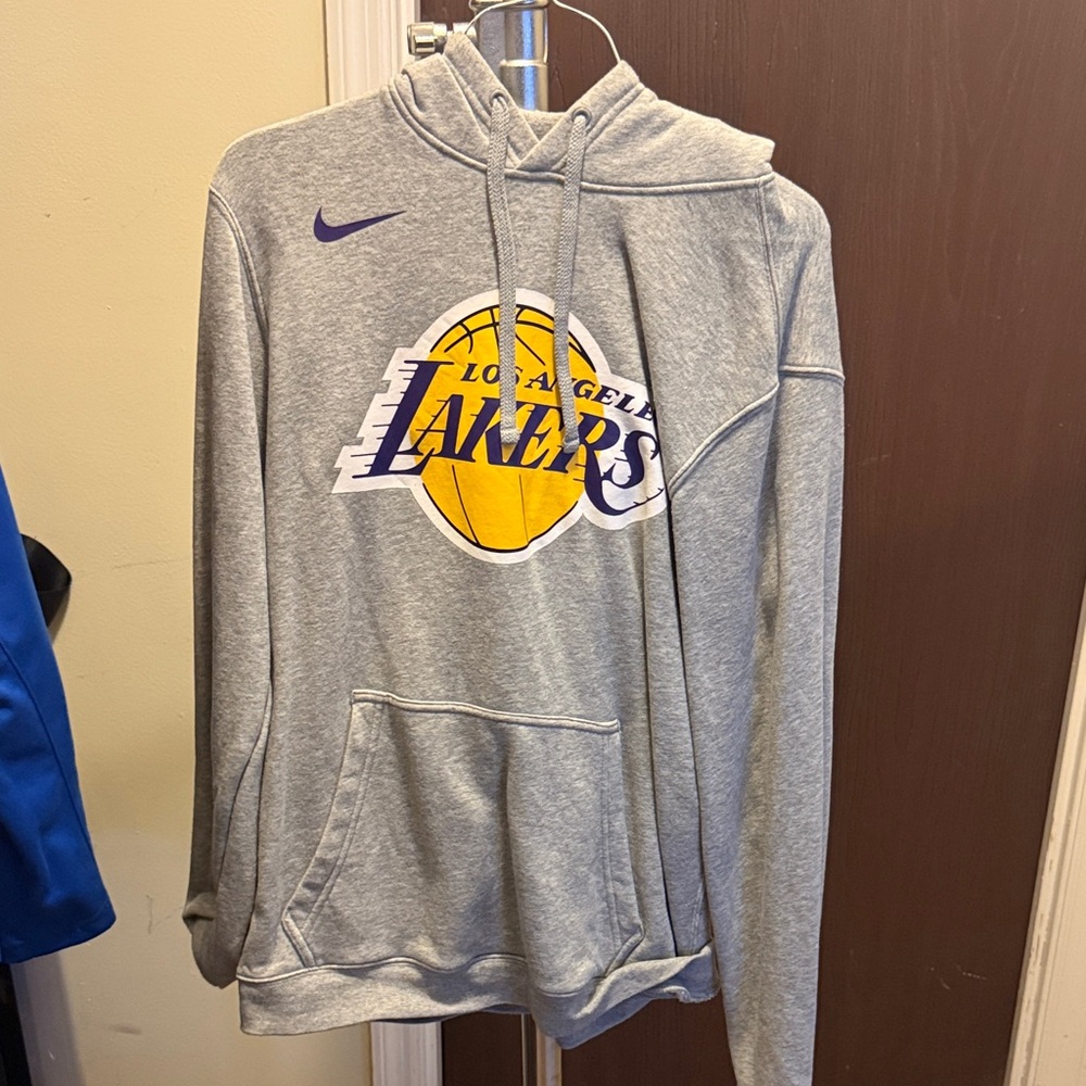 Nike Gray Hoodie with Lakers Logo
